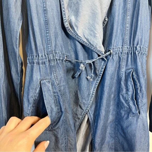 Dex Lightweight Blue Drawstring Jacket. Size XS. - Picture 3 of 9